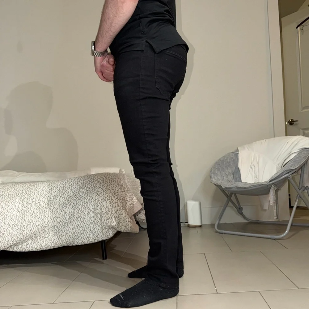 American Eagle men’s Athletic Skinny Black Jeans size 32x32 - Picture 3 of 9